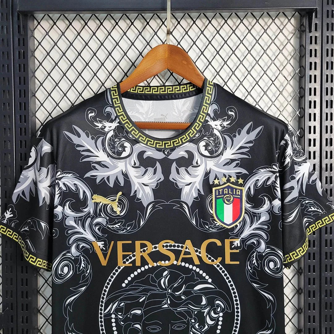 Italy × Versace 2024 Black Special Shirt