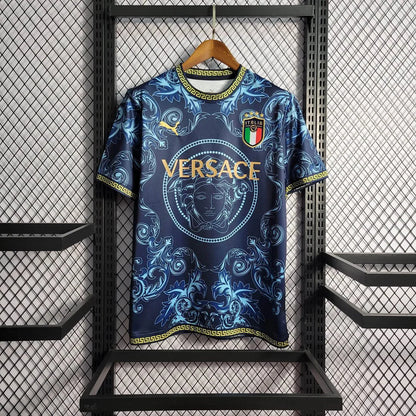 Italy Versace 2024 Blue Special Shirt