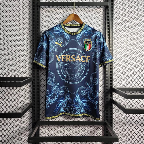 Italy Versace 2024 Blue Special Shirt