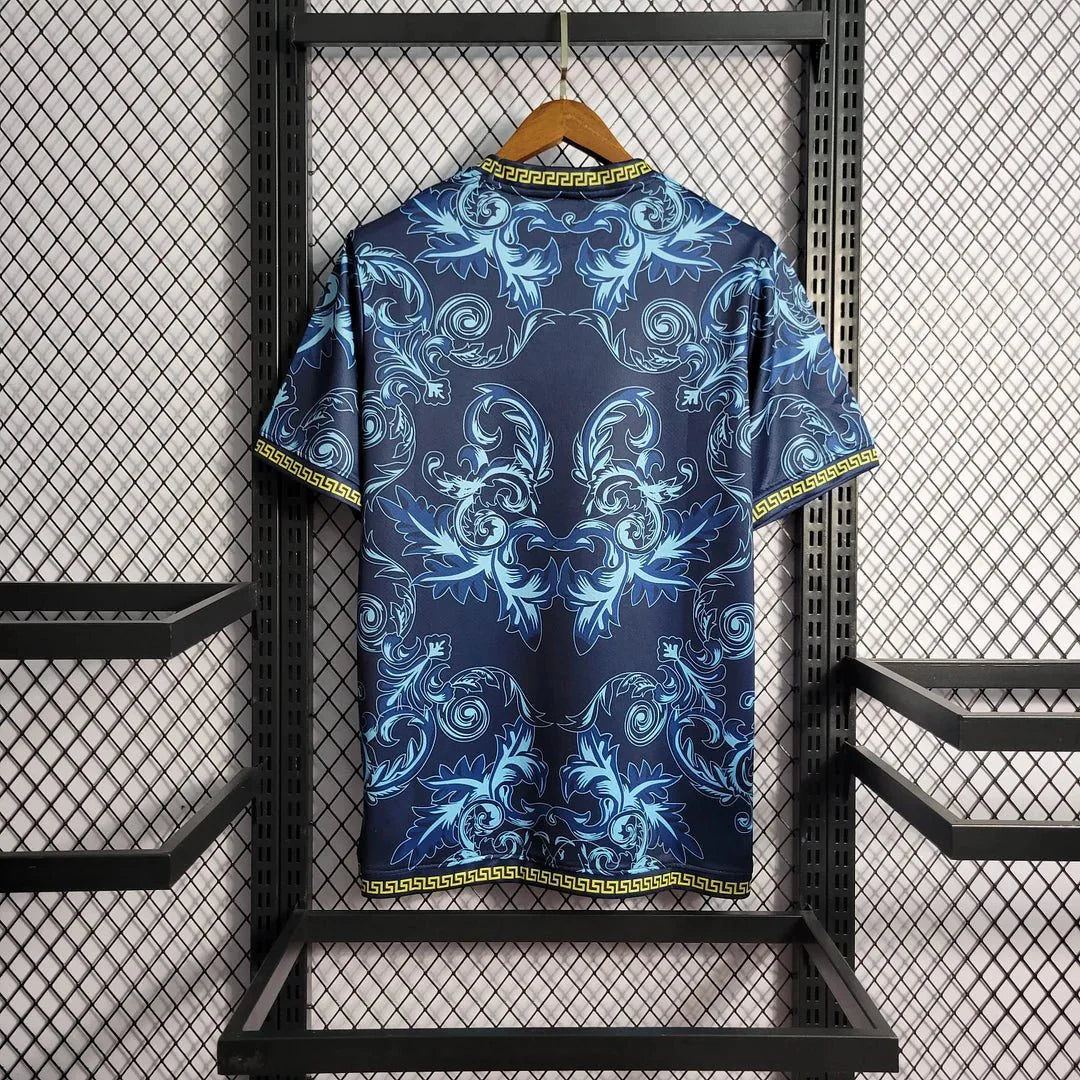Italy Versace 2024 Blue Special Shirt