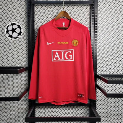 Man United 2007 L/S UCL Home Shirt