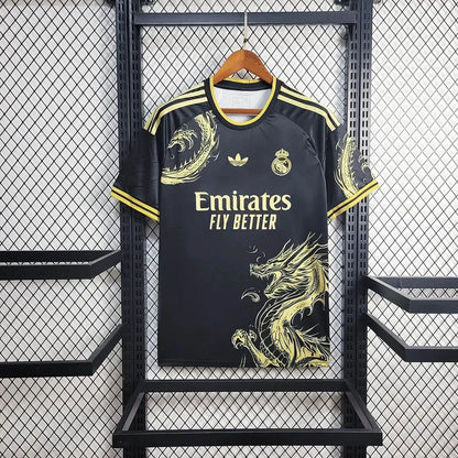 Real Madrid 2025 Gold Dragon Special Shirt