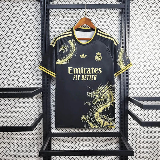 Real Madrid 2025 Gold Dragon Special Shirt