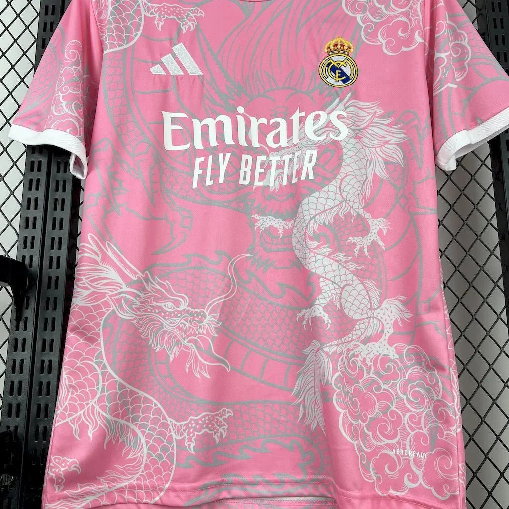 Real Madrid 2025 Pink Dragon Special Shirt